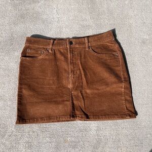 Lucky brand caramel tan corduroy mini skirt NWOT